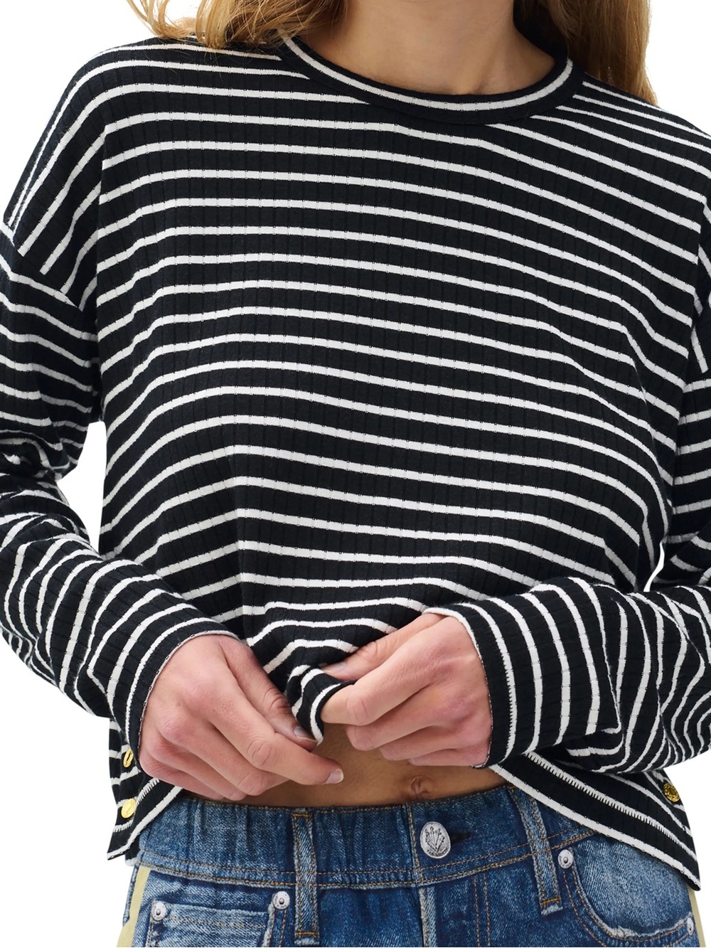 ZARA - striped crop top sweater